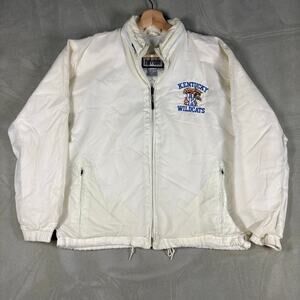 Vintage Kentucky Wildcats Jacket Small Neyelle Embroidered NCAA White Full Zip